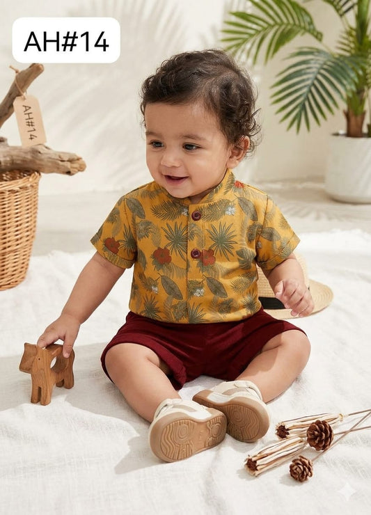 Sunny Bloom Shorts Set Print Summer Outfit –