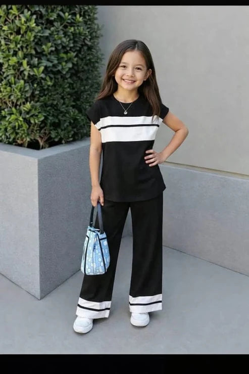 Midnight Elegance Girls Co-Ord Set (2-Piece Outfit) (Copy)
