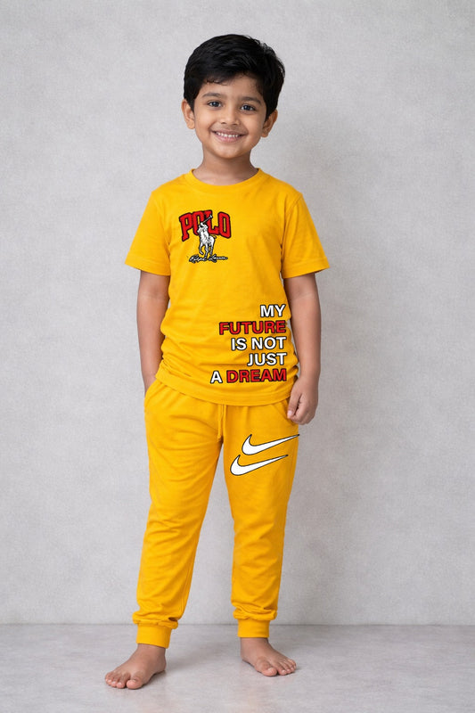 Little Champ Yellow Tracksuit Kids Wear