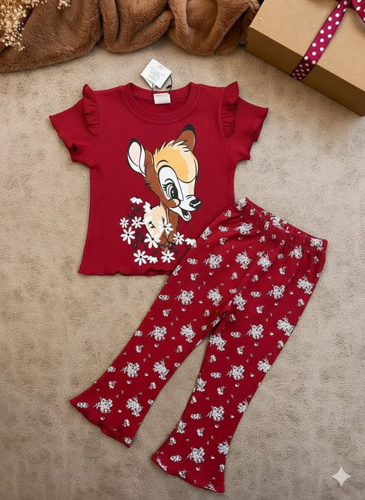 Red Bambi Blossom Set - Kids Wear