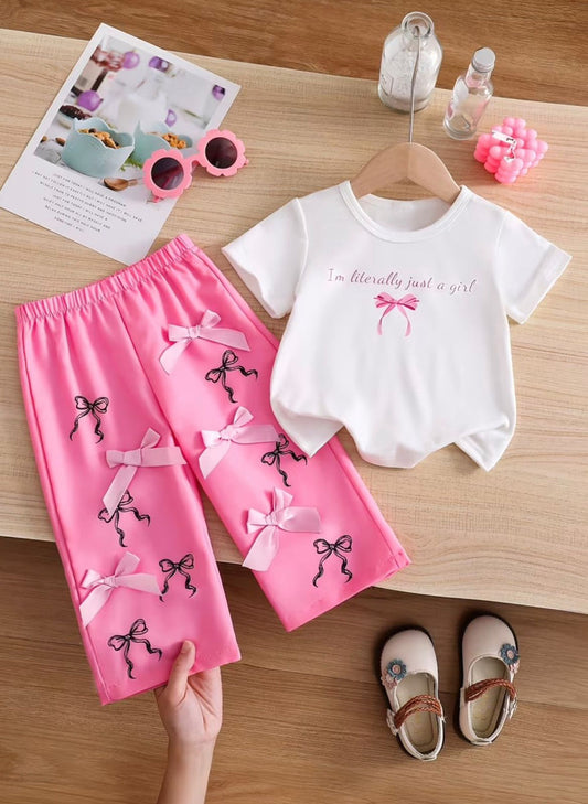 Just a Girl Bow Set Kids Wear